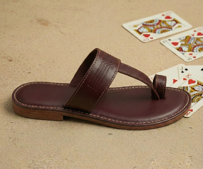 The Royal Flush | Deep Wine Heritage Chappals